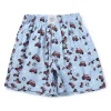 Palm Tree Boys Blue Conversational Print Cotton Shorts Elasticated