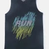 Gini & Jony Half Sleeves Beach Theme Printed Tee – Black