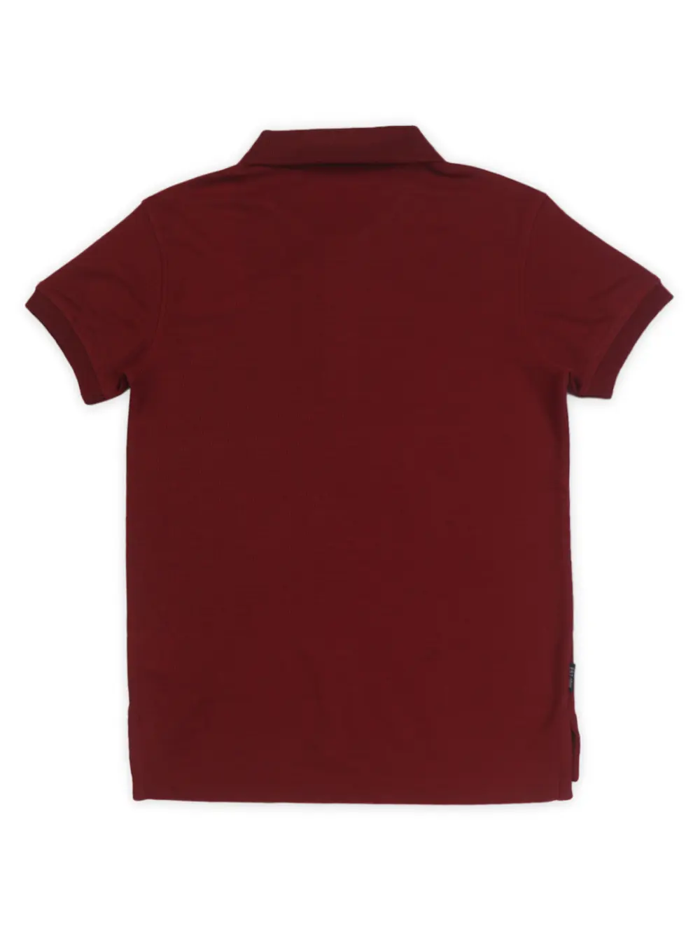 Palm Tree Boys Maroon Solid Cotton Polo T-Shirt Half Sleeves