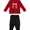 Gj Baby Boys Red Graphic Print Cotton Co-Ordinate 2 Piece
