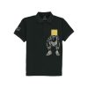 Status Quo Boys Floral Print Polo Collar Half Sleeves Regular Fit Tshirt