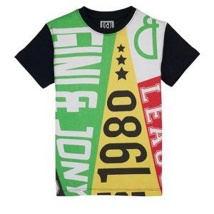 Gini & Jony Boys Multicolour Cotton Printed Crew Neck Half Sleeve T-Shirt