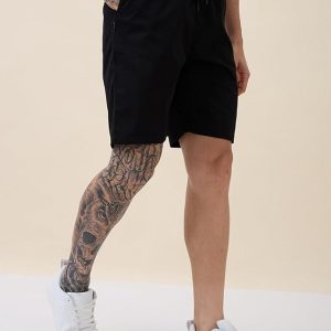 Status Quo Men'S Solid Basic Regular Fit Drawstring Shorts