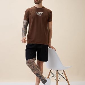 Status Quo Men'S Solid Basic Regular Fit Drawstring Shorts