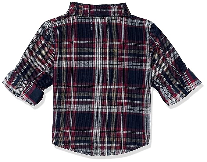 Gini & Jony Boys Navy Blue Printed Cotton Half Sleeves Shirt