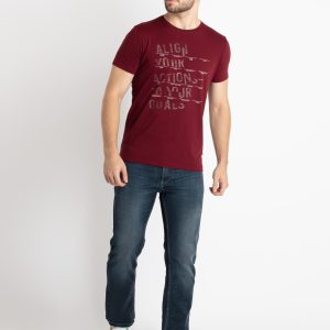 Mens Printed Round Neck T-Shirt