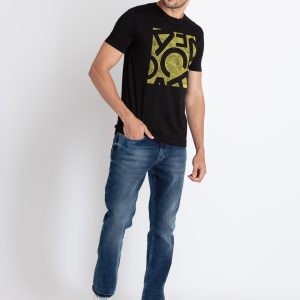Mens Printed Round Neck T-Shirt