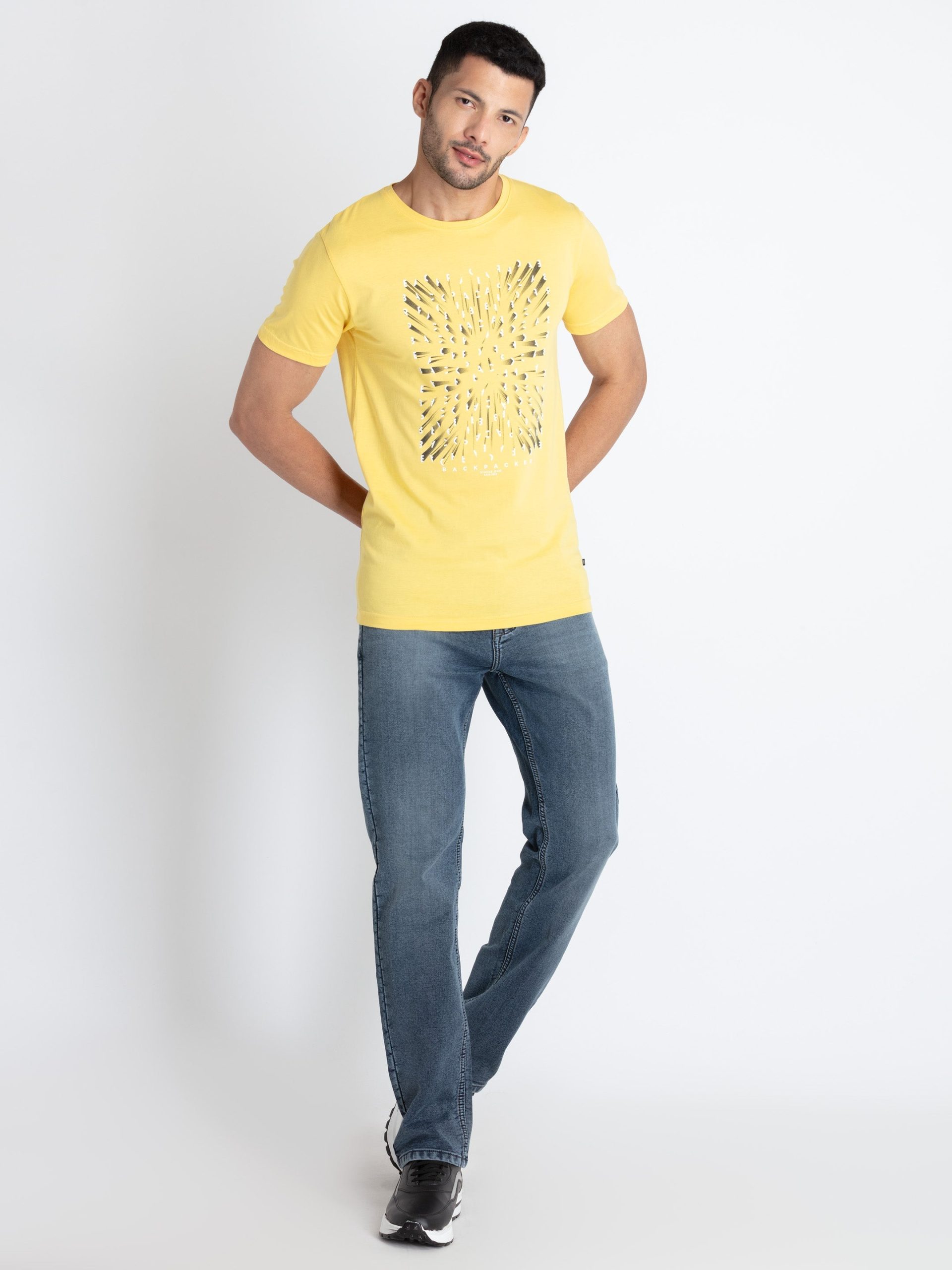 Mens Printed Round Neck T-Shirt