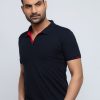 Status Quo Mens Solid Slim Fit Polo T-Shirt