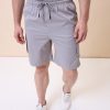 Status Quo Mens Solid Regular Fit Drawstring Short
