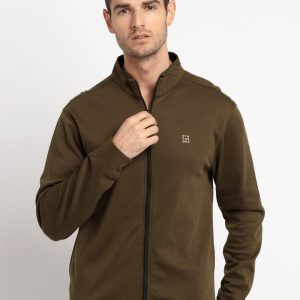 Mens Printed High Neck Lightweight Sweatshirt
