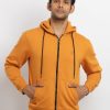 Mens Solid Hooded Sweatshirt