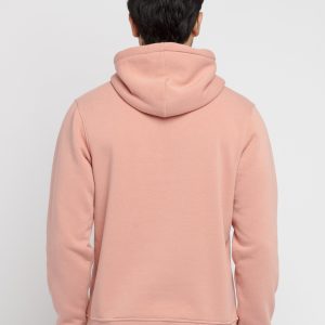Mens Printed Round Neck Hooded Sweatshirt
