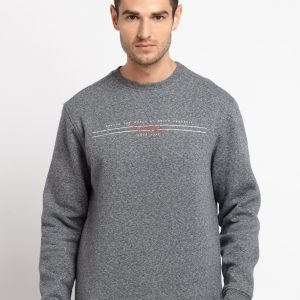 Mens Printed Round Neck Sweatshirt