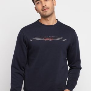 Mens Printed Round Neck Sweatshirt