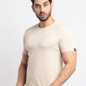 Mens Basic Taperd Fit Round Neck T-Shirt