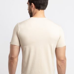 Mens Basic Taperd Fit Round Neck T-Shirt