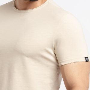 Mens Basic Taperd Fit Round Neck T-Shirt