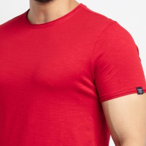 Mens Basic Taperd Fit Round Neck T-Shirt