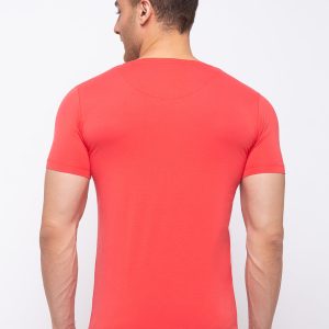 Status Quo Men'S Solid Slim Fit V-Neck T-Shirt
