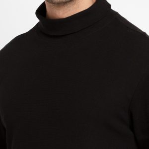 Status Quo Mens Solid Turtle Neck T-Shirt
