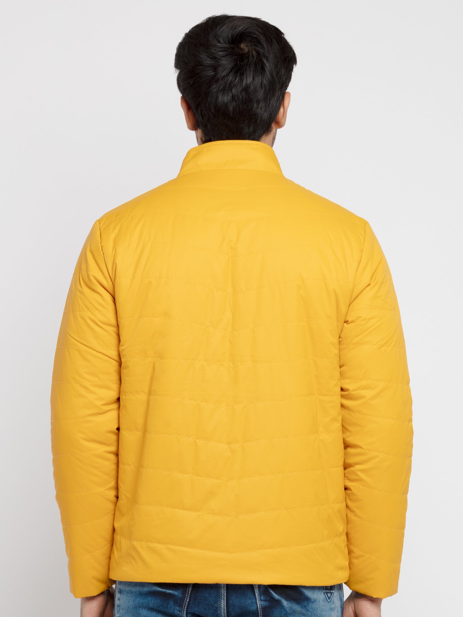 Mens Solid Quilted Reversible Jacket