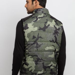 Mens Quilted High Neck Sleeveless Jacket