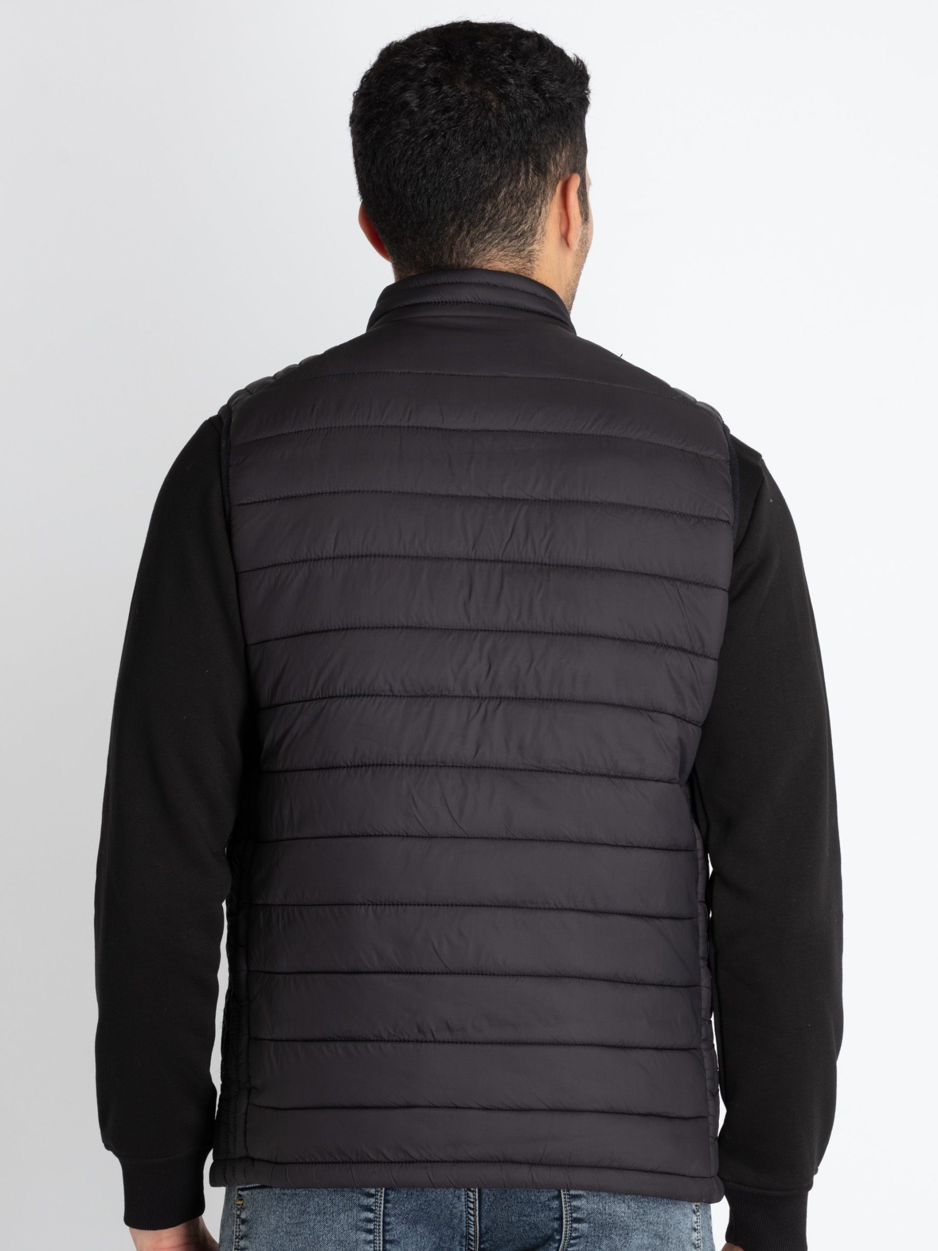 Mens Quilted High Neck Sleeveless Jacket