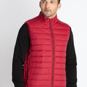 Mens Quilted High Neck Sleeveless Jacket