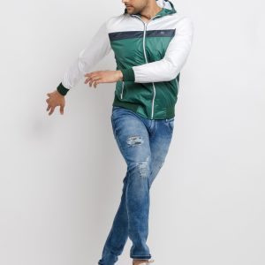 Mens Mix & Match Hooded Lightweight Jacket