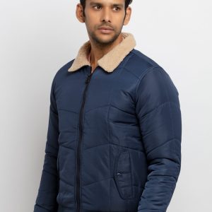 Mens Quilted Collar Neck Jacket