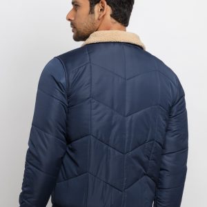 Mens Quilted Collar Neck Jacket