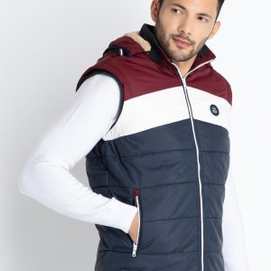 Mens Quilted Sleeveless Hooded Jacket