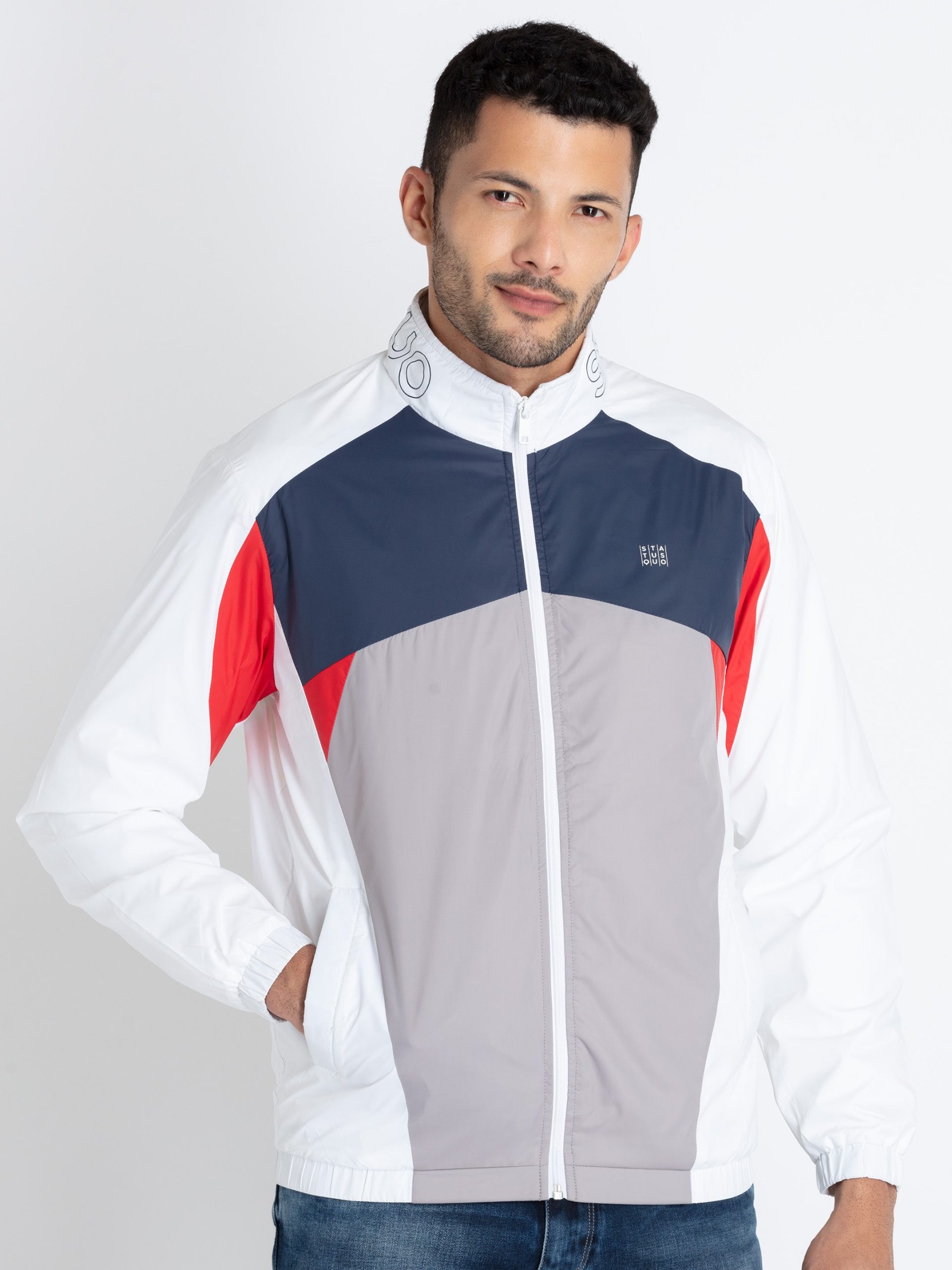 Mens Cut & Sew High Neck Lightweight Jacket Write A Review | Ask A Question