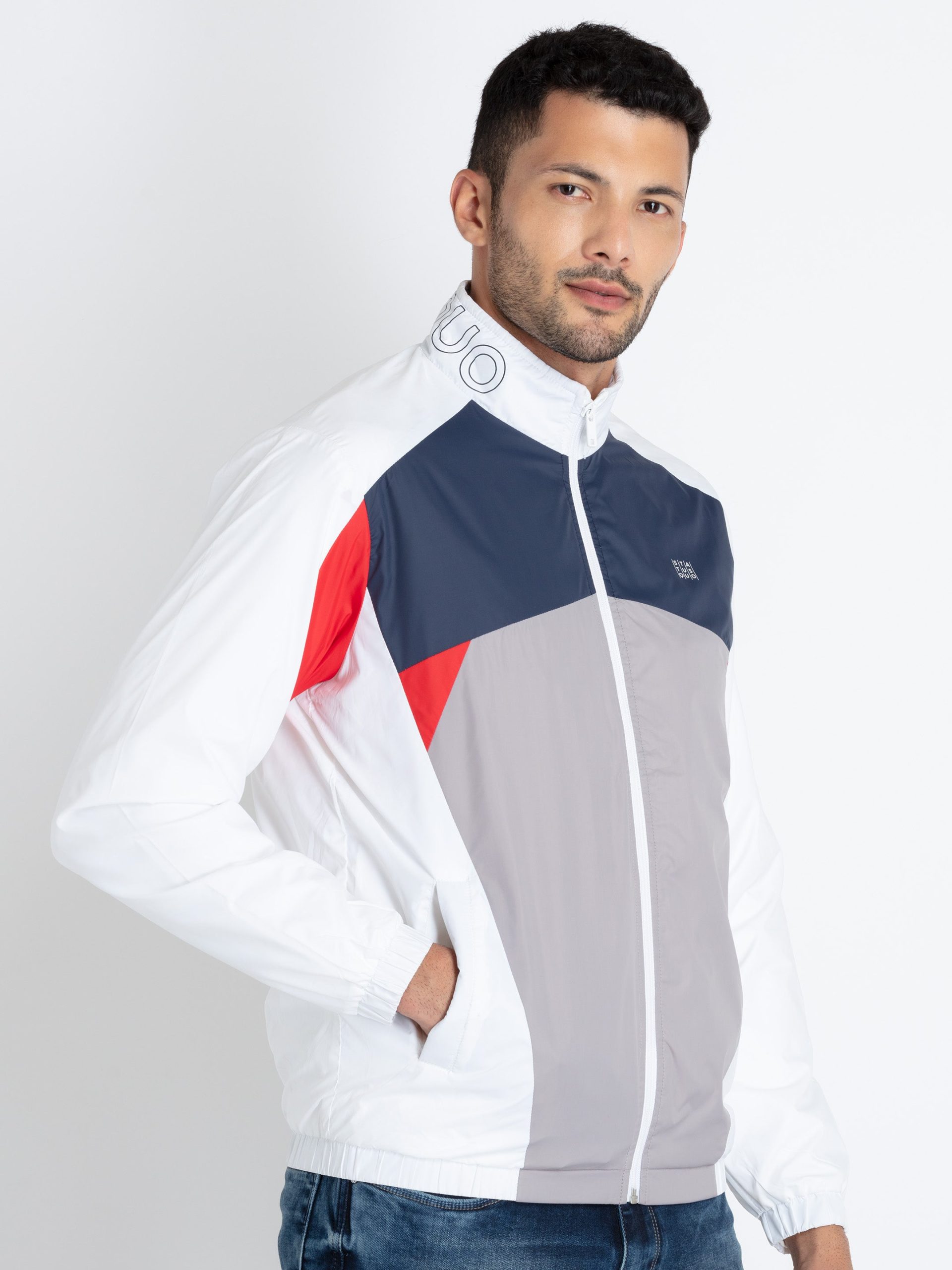 Mens Cut & Sew High Neck Lightweight Jacket Write A Review | Ask A Question