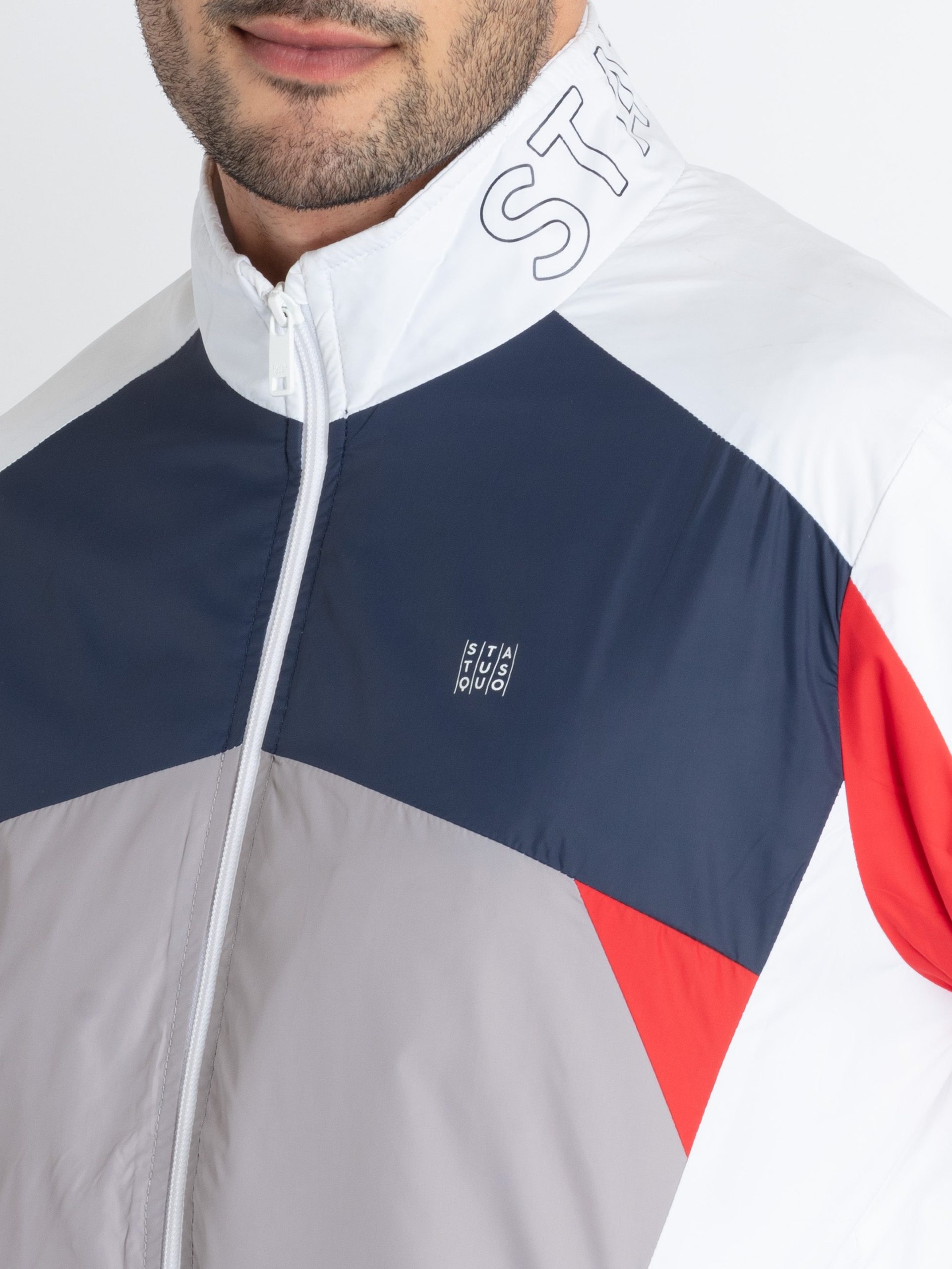 Mens Cut & Sew High Neck Lightweight Jacket Write A Review | Ask A Question