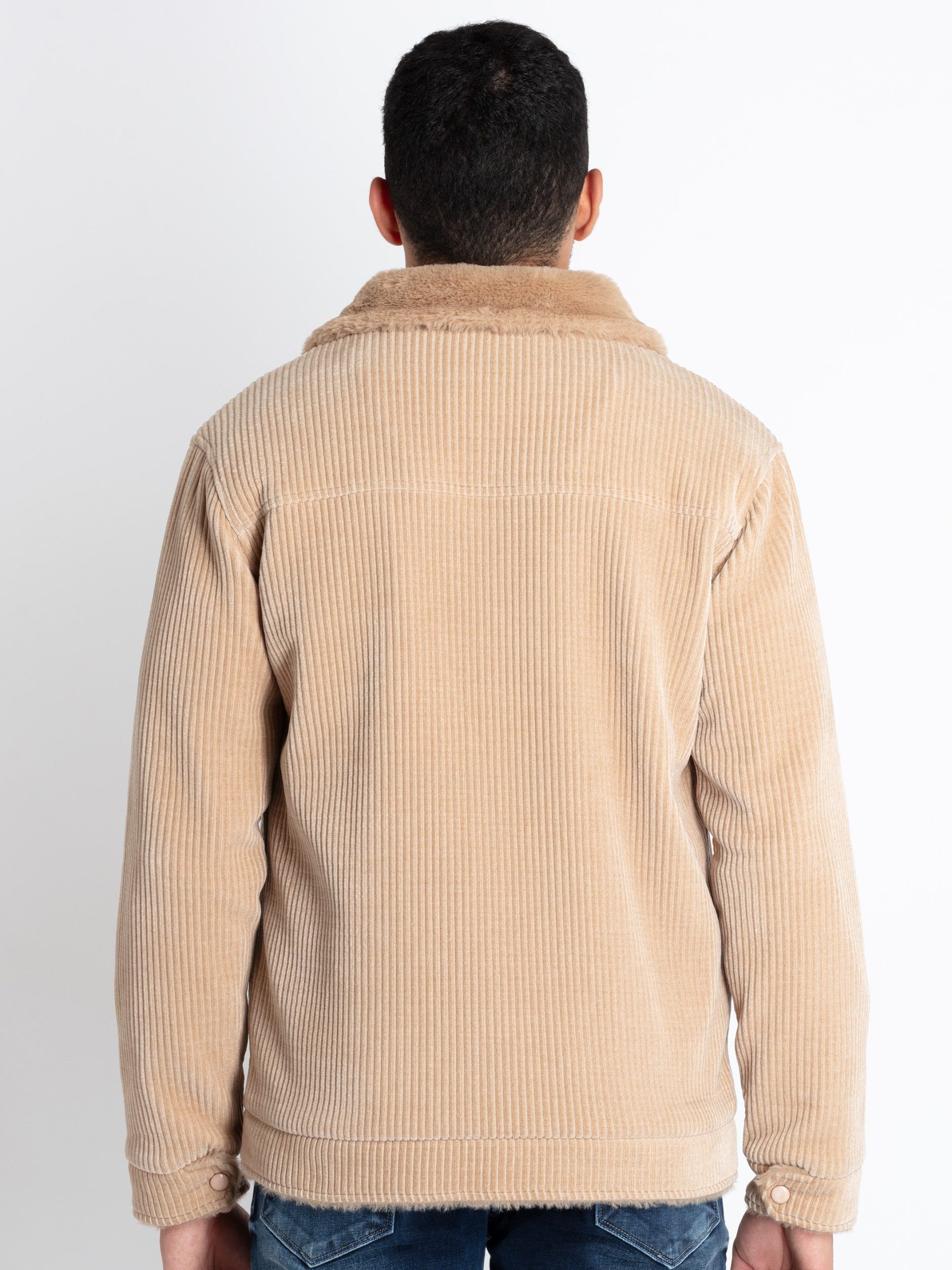 Status Quo Men'S Corduroy Spread Collar Jacket
