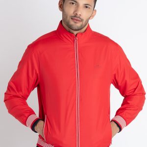 Mens Solid High Neck Lightweight Jacket