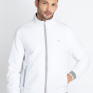 Mens Solid High Neck Lightweight Jacket
