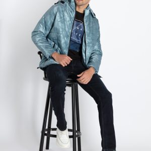 Mens Quilted Hooded Jacket