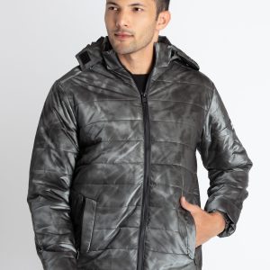 Mens Quilted Hooded Jacket