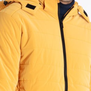 Mens Quilted Jacket With Detachable Hood