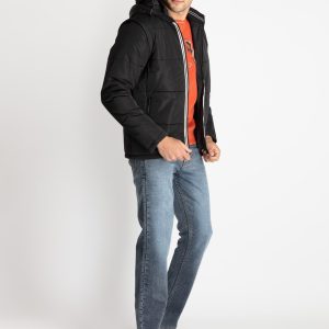 Mens Solid Jacket With Detachable Sleeves