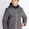 Mens Solid Jacket With Detachable Sleeves