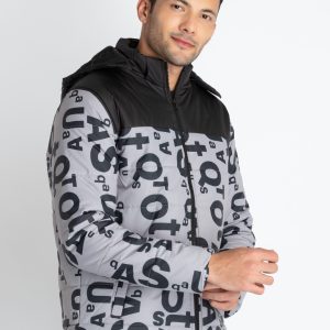 Mens All Over Printed Hooded Jacket