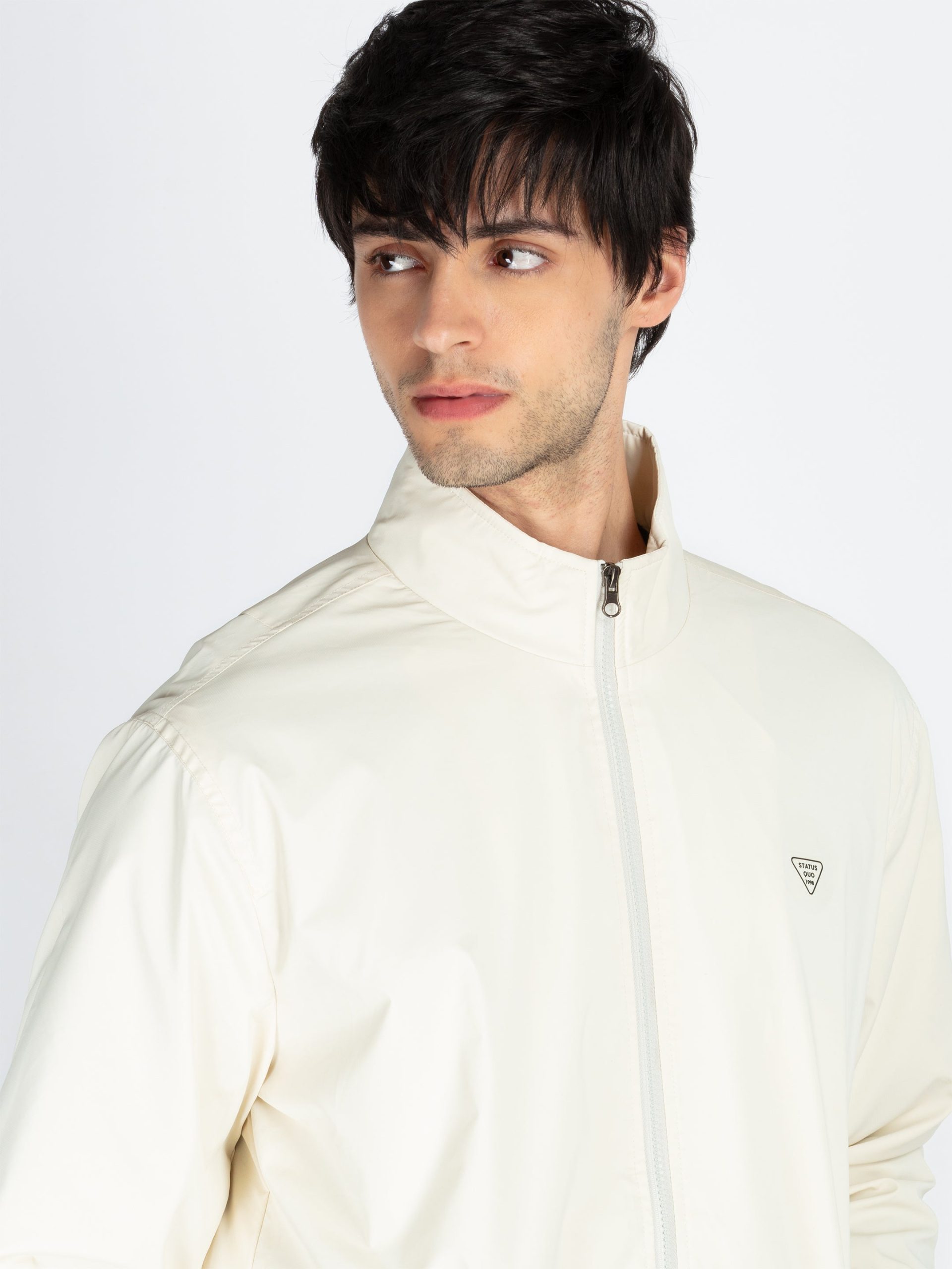 Status Quo Men'S Solid High Neck Regular Fit Jacket