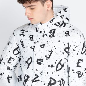 Status Quo Men'S Printed Padded Regular Fit Jacket