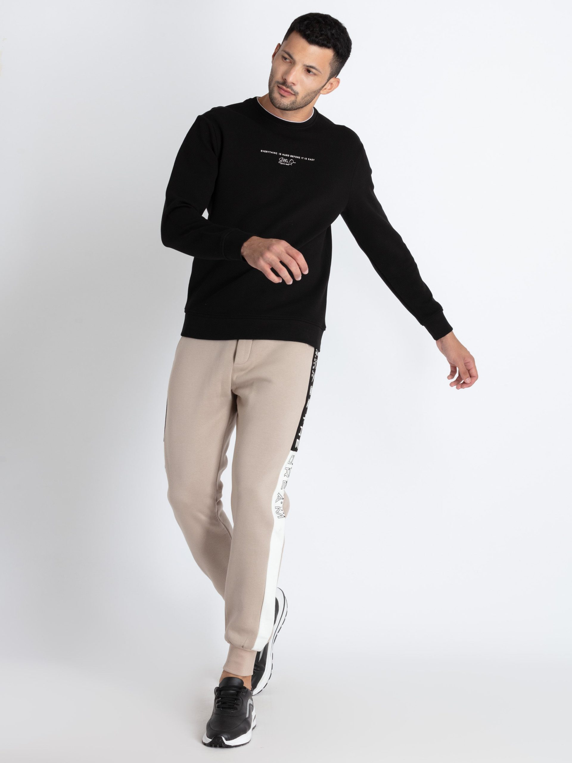 Mens Cut & Sew Regular Fit Joggers