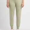 Womens Solid Regular Fit Joggers
