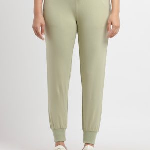 Womens Solid Regular Fit Joggers